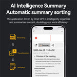 A3P 64GB AI-stemmeoptager med skærm Smart oversættelsesstemmeoptager APP-styring