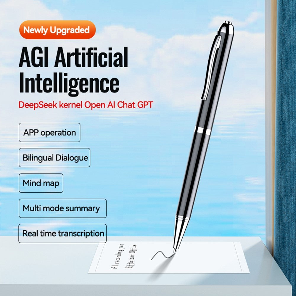 Q90A 8GB AI Voice Recorder ChatGPT Smart Transcription App-Controlled Audio Recording Pen