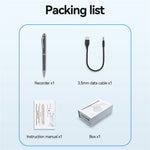 Q90A 32GB AI Voice Recorder ChatGPT Smart Transcription App-Controlled Audio Recording Pen