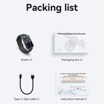 S18A 32GB AI Voice Recorder ChatGPT Smart Transcription App-Controlled Recording Watch Translator