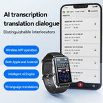 S18A 32GB AI Voice Recorder ChatGPT Smart Transcription App-Controlled Recording Watch Translator