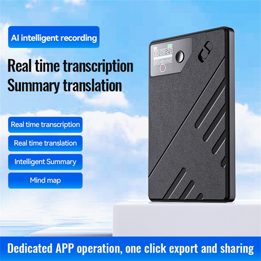 A5 32GB AI Stemmeoptager GPT Intelligent Lydoptager APP-kontrol Realtidstranskription Resumé Oversættelsesenhed