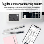 A5 128GB AI Voice Recorder GPT Intelligent Audio Recorder APP Control Real Time Transcription Summary Translation Device