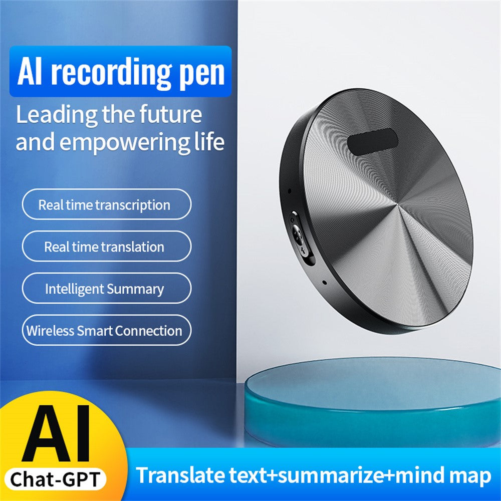 A6 8GB Magnetic Dictaphone App Control AI Voice Recorder ChatGPT Smart Transcription Translator