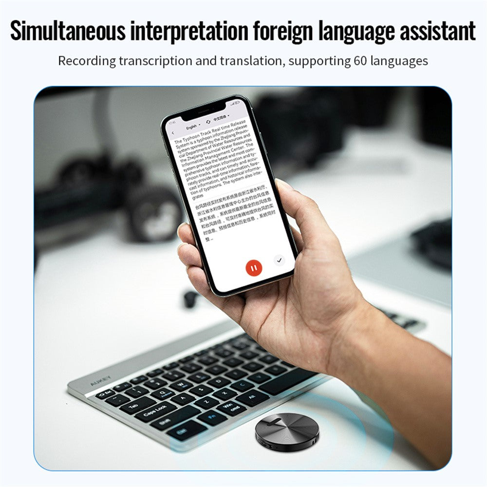 A6 8GB Magnetic Dictaphone App Control AI Voice Recorder ChatGPT Smart Transcription Translator
