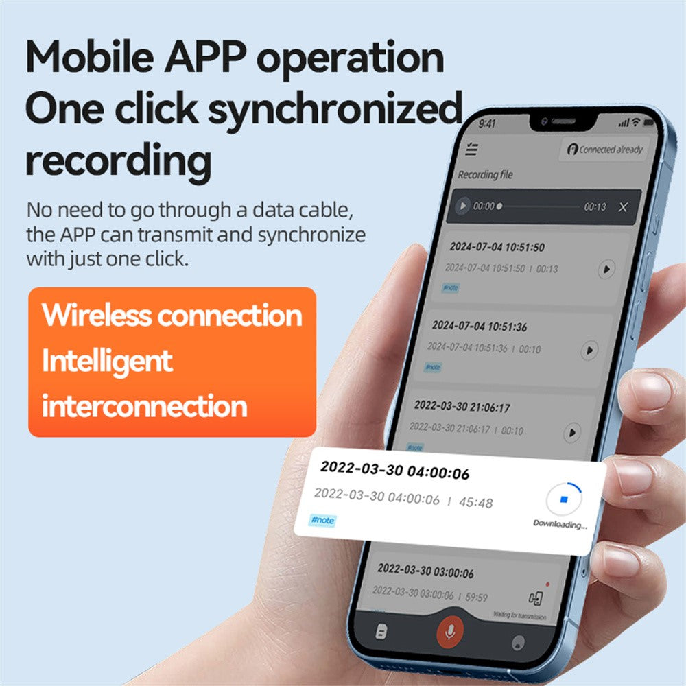 Q70A AI stemmeoptager ChatGPT 16GB smart transskription oversættelse app-kontrol magnetisk lydoptager