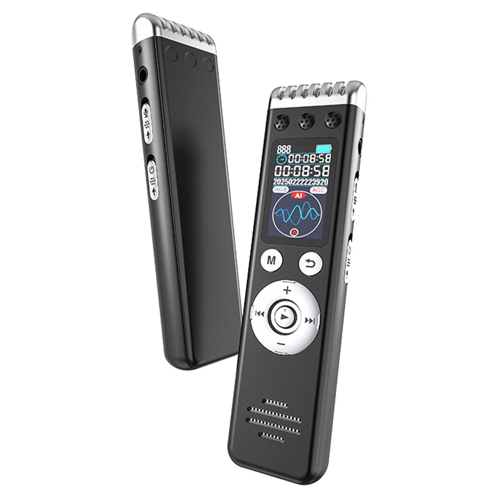 Q88A AI Smart Stemmeoptager 16GB HD Støjreduktion Et-tryks Optagelsespen 1.14 Tommer IPS Skærm