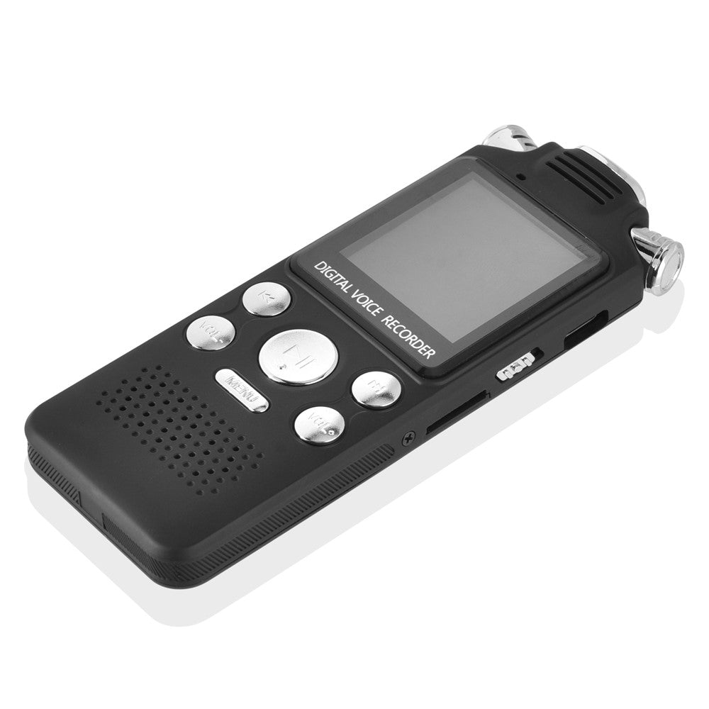8822 8GB Stemmeoptager med Støjreduktion 1.44 Tommer TFT-skærm MP3-afspiller med Dobbelt Mikrofonhoved