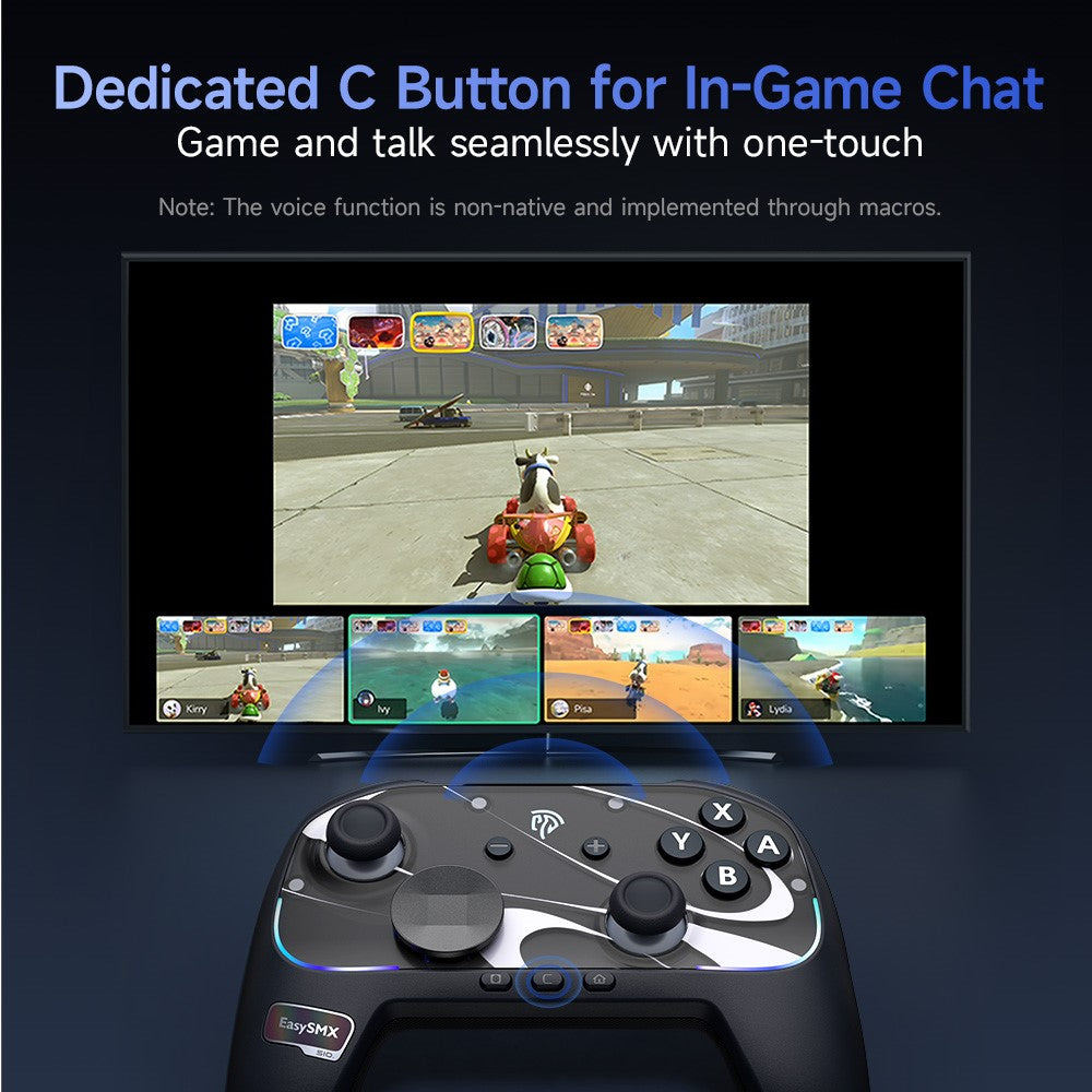 EASYSMX S10 Game Controller for Nintendo Switch 2 / 1 / Android / iOS One Key Wake Up Gamepad with RGB Light