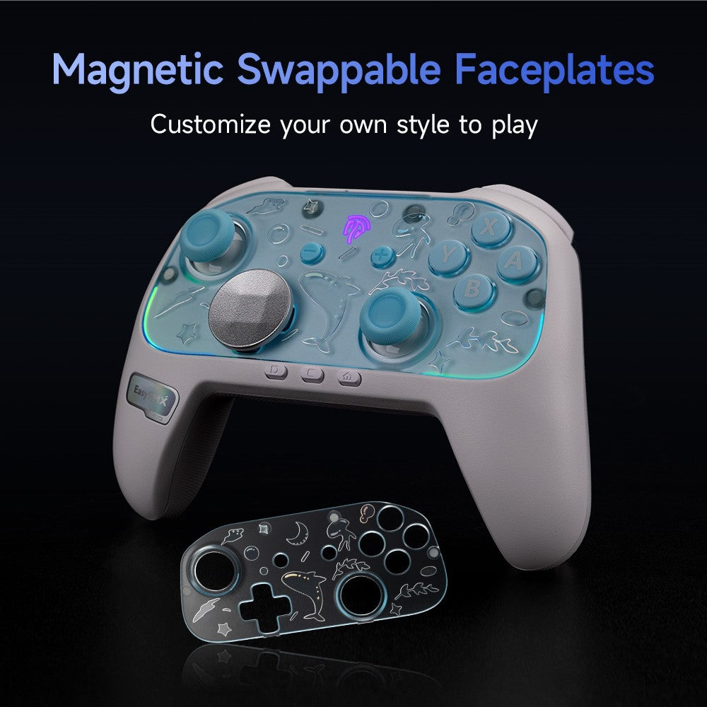 EASYSMX S10 Game Controller for Nintendo Switch 2 / 1 / Android / iOS One Key Wake Up Gamepad with RGB Light