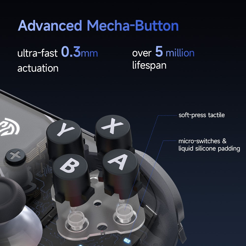 EASYSMX S10 Game Controller for Nintendo Switch 2 / 1 / Android / iOS One Key Wake Up Gamepad with RGB Light