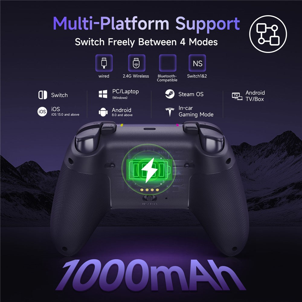 EASYSMX X05Pro Triple Mode Gaming Controller for Nintendo Switch / Switch Lite / Switch OLED Gamepad with Dual Stage Hall Triggers