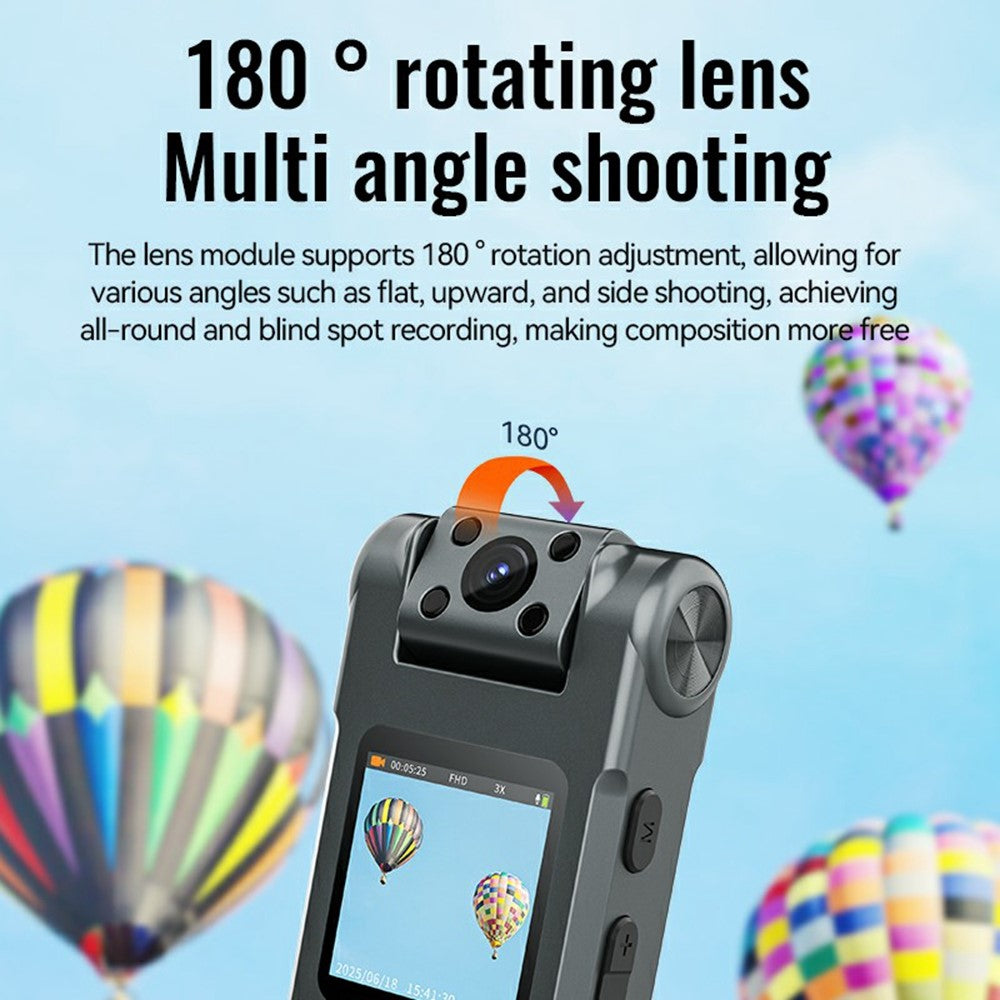 V28 HD Noise Reduction Voice Recorder 1920P Direct Recording Device with 180° Rotation Lens