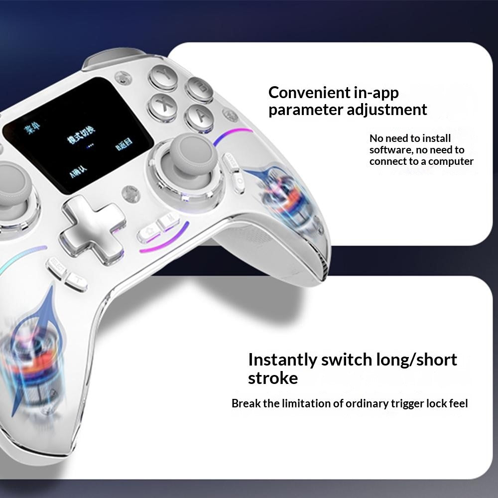 HS-AD220 Multi-Function Game Controller Screen Display Wireless Gamepad for PC / PS4 / N-Switch / Android / iOS