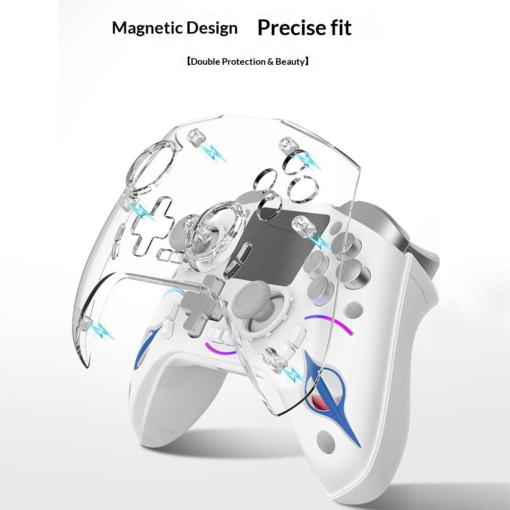 HS-AD220 Multi-Function Game Controller Screen Display Wireless Gamepad for PC / PS4 / N-Switch / Android / iOS