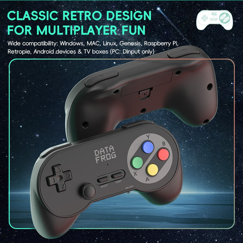 DATA FROG PC07 2Pcs 2.4G Wireless Gaming Controller for PC / Android / Tablet Dual Player Gamepad