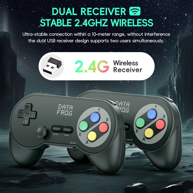 DATA FROG PC07 2Pcs 2.4G Wireless Gaming Controller for PC / Android / Tablet Dual Player Gamepad