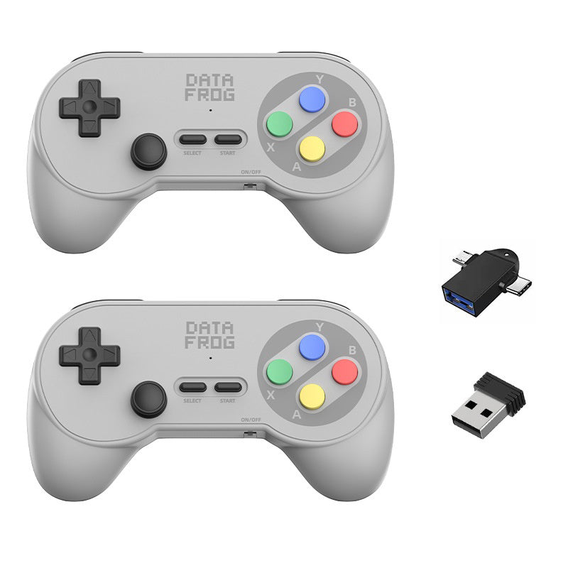 DATA FROG PC07 2Pcs 2.4G Wireless Gaming Controller for PC / Android / Tablet Dual Player Gamepad