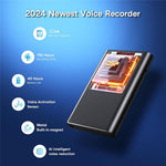 M11 32GB Voice Recorder Magnetic AI Noise Reduction 40H Recording Digital Audio Recorder for Lecture Meeting Interview -Black