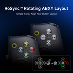 EASYSMX M20 Retractable Handle Grip Extendable Controller Type-C Direct Connect with Dual Mode Hall Triggers for Mobile Gaming