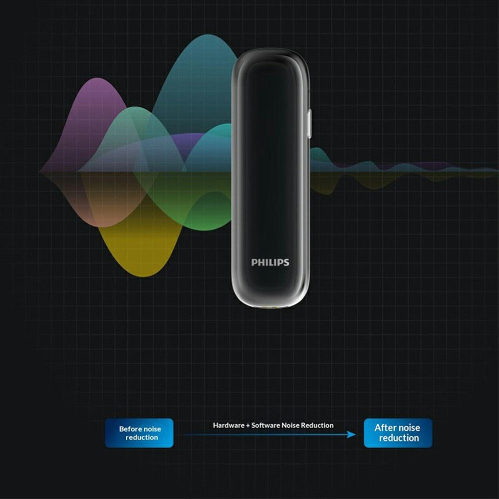 PHILIPS VTR5170PRO 64 GB röstinspelare med laddningsfodral Dubbel brusreducering 360 graders omnidirektionell mikrofon AI Smart inspelningsenhet för mötesintervjuer
