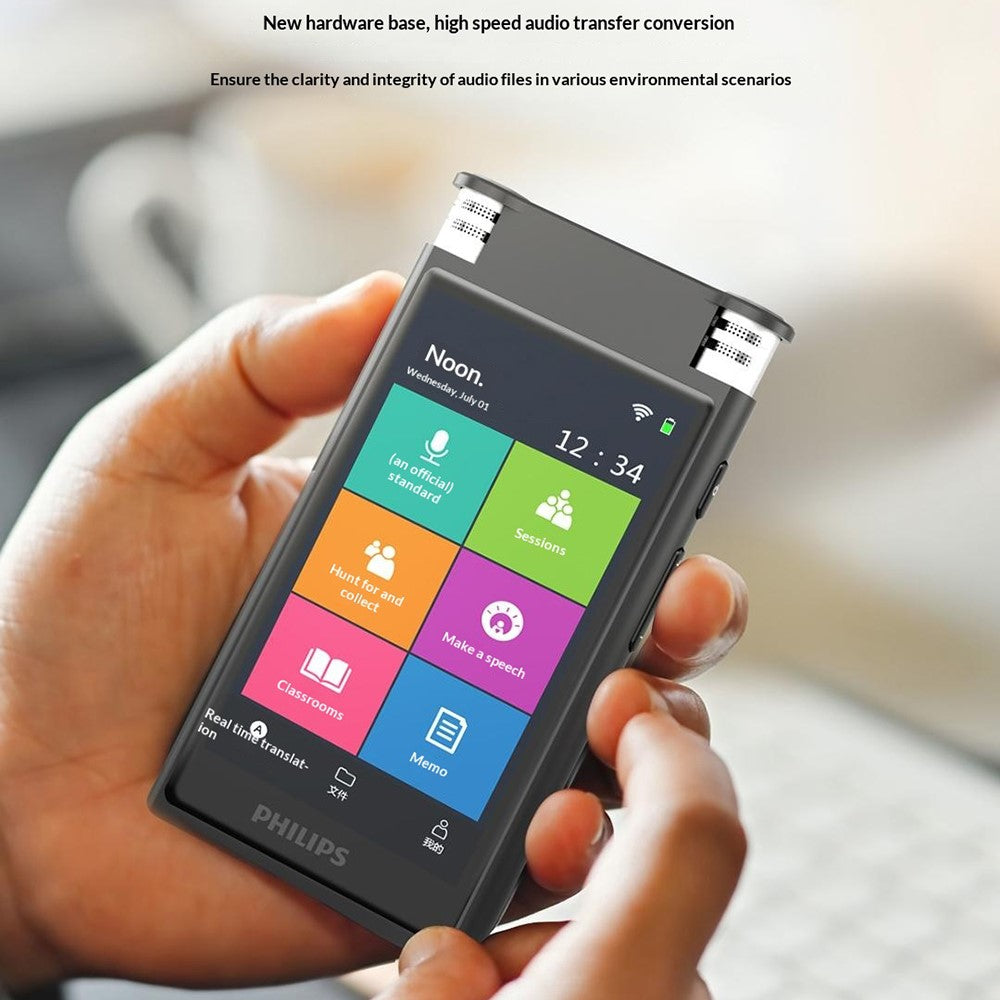 PHILIPS VTR8600 32GB AI Transcription Voice Recorder Real Time Translation Device for Meeting