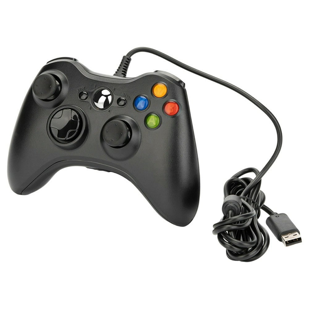 PC360 USB 2.0 Wired Gaming Controller Dual Vibration Ergonomic Gamepad for PC PS3 Android
