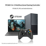 PC360 USB 2.0 Wired Gaming Controller Dual Vibration Ergonomic Gamepad for PC PS3 Android