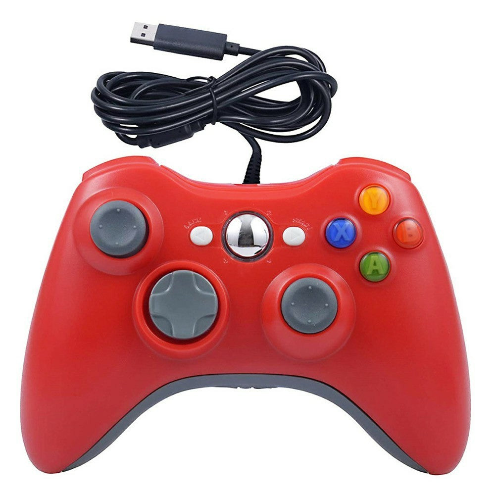 USB Wired Controller for Microsoft Xbox 360 / S / E / PC Computer Dual Vibration Ergonomic Gamepad