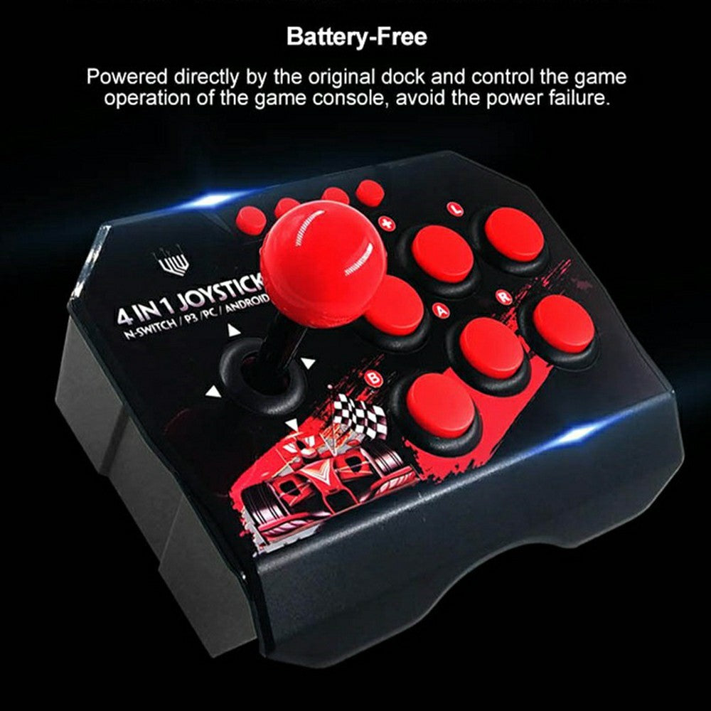 NS002 Arcade Joystick Game Controller USB Wired Fighting Stick with 6 Action Buttons for Switch PS3 PC