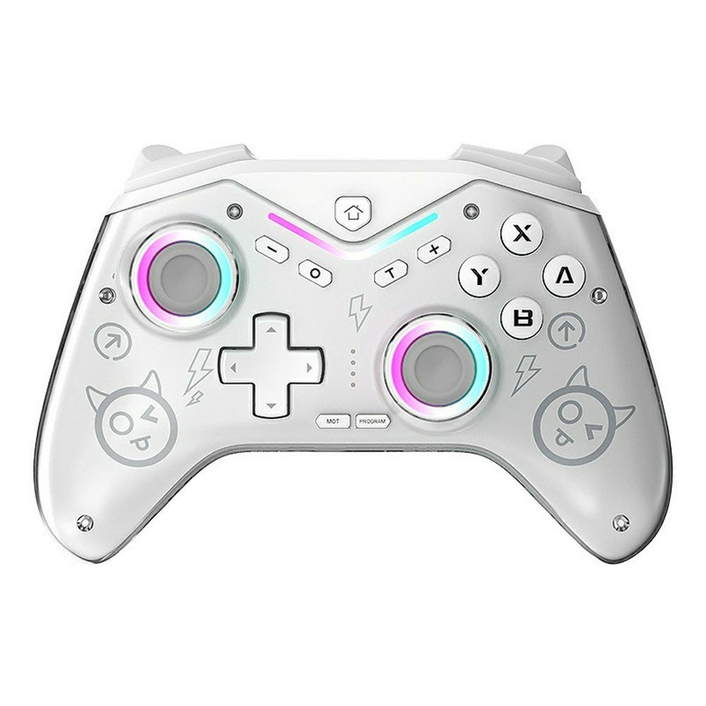 CM-619 Wireless Game Controller Bluetooth-compatible Gamepad with Hall Joystick RGB Light for Switch Steam iOS Android