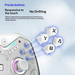 CM-619 Wireless Game Controller Bluetooth-compatible Gamepad with Hall Joystick RGB Light for Switch Steam iOS Android