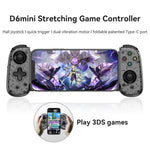 D6mini Stretching Gaming Controller with Hall Joystick Dual Mode Bluetooth-compatible Wired Gamepad for Android iOS Switch PC