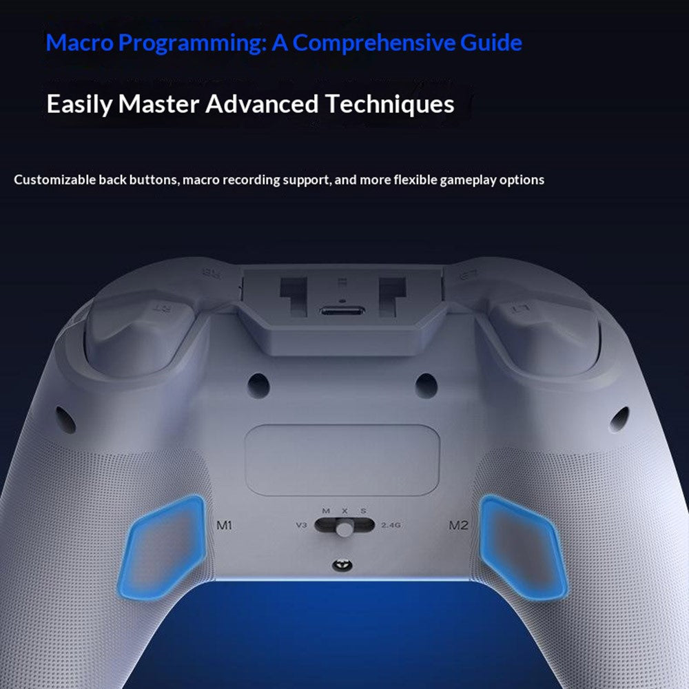 G7 Wireless Bluetooth-compatible Gaming Controller with Phone Holder & Receiver Hall Joystick Trigger Six-Axis Motion Sensing 1000Hz Gamepad for PC / Nintendo Switch / PS4