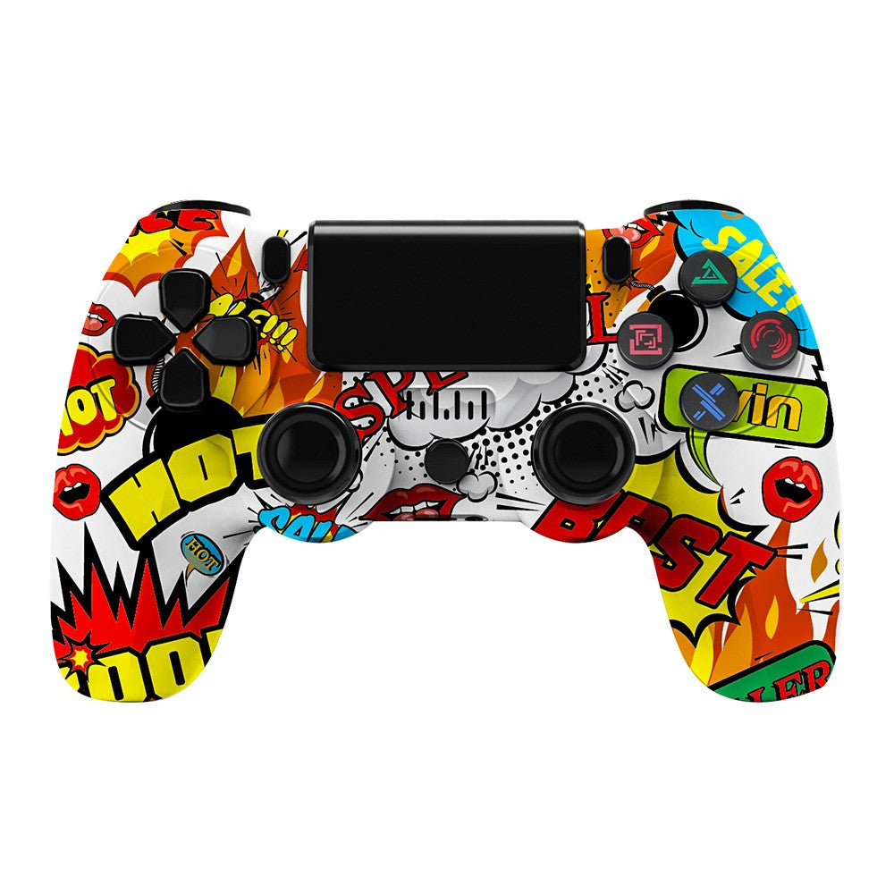 P4 Wireless Game Controller Bluetooth-compatible Dual Vibration LED Light Bar Gamepad for PS4 PC