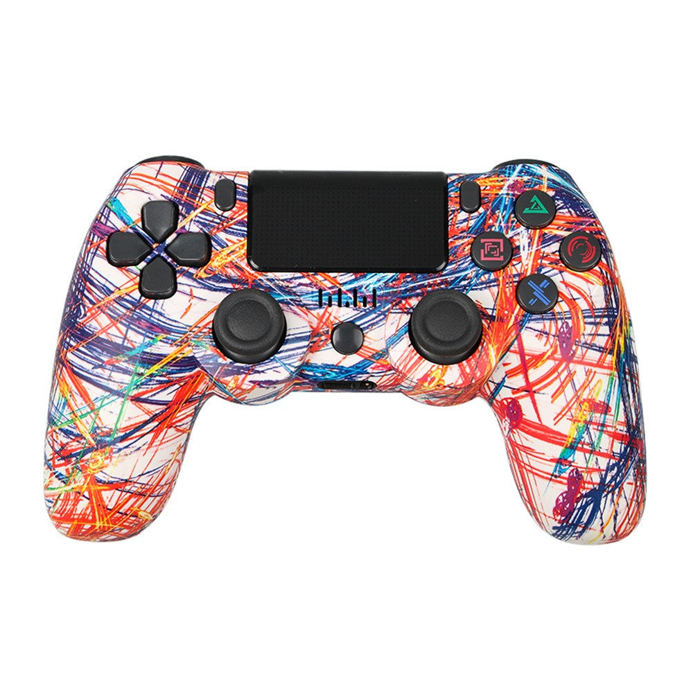 P4 Wireless Game Controller Bluetooth-compatible Dual Vibration LED Light Bar Gamepad for PS4 PC