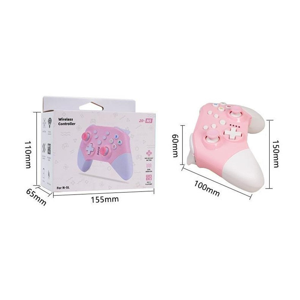 NS20 Switch Pro Wireless Game Controller Dual Vibration Gamepad with 2.4G Receiver for Switch PC Gaming