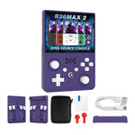 R36MAX2 64GB Håndholdt Open Source Spillekonsol 4,5 tommer IPS-skærm Dobbelte Joysticks Arcade GBA Retro Gaming-afspiller