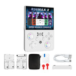 R36MAX2 128GB Open Source Håndholdt Spillekonsol 4,5 tommer IPS Skærm Dobbelte Joysticks Arkade GBA Retro Gaming Afspiller