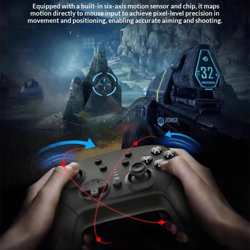 DNS-012 USB Wired Game Controller Dual Motor 6-Axis Gyroscope Bluetooth-compatible Gamepad for Nintendo Switch PC