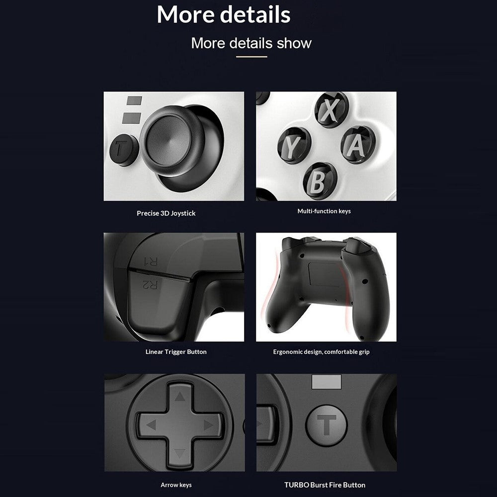 DNS-012 USB Wired Game Controller Dual Motor 6-Axis Gyroscope Bluetooth-compatible Gamepad for Nintendo Switch PC
