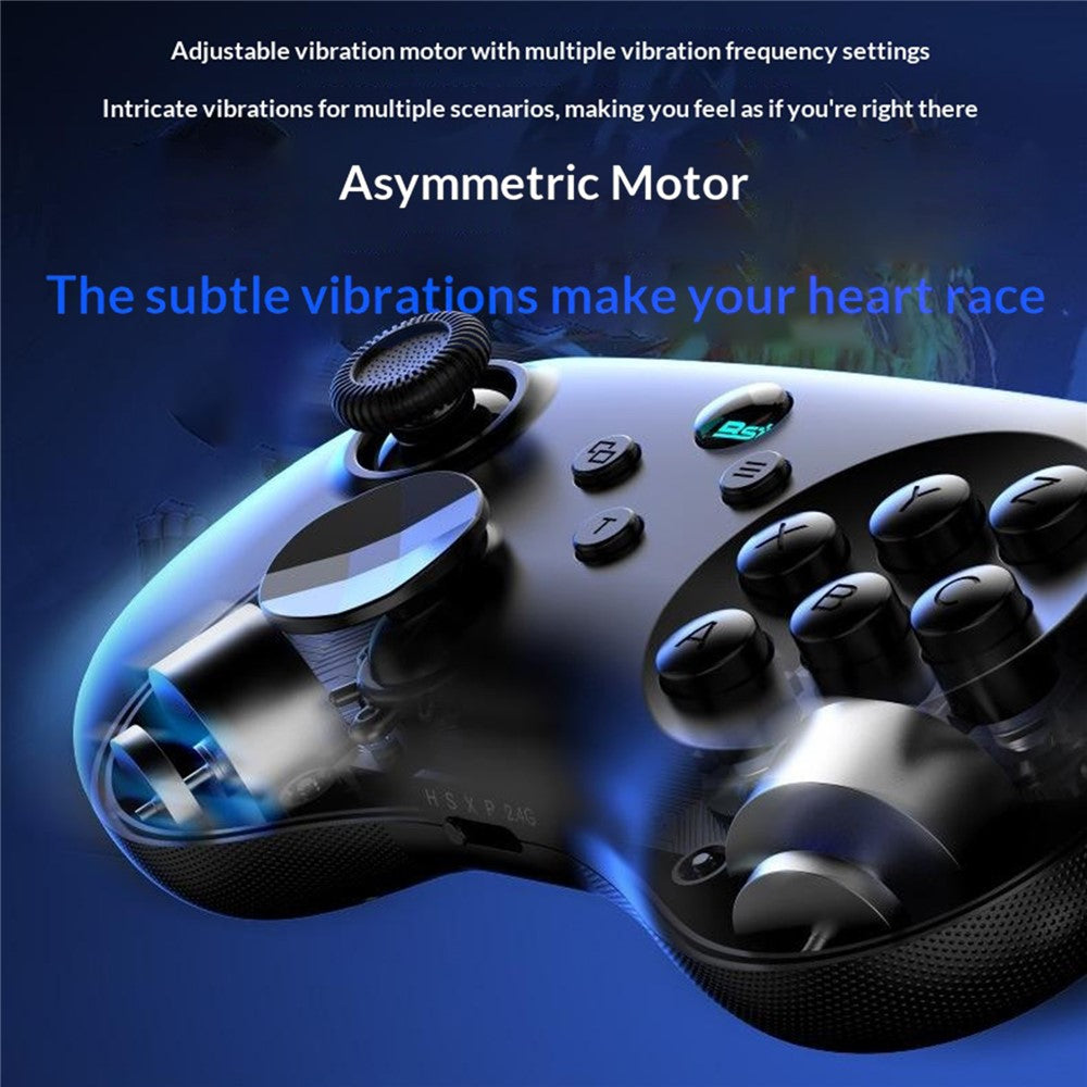 Y04 Gaming Controller 6-Button Fighting Layout Hall Joystick for Nintendo Switch / Sony PlayStation 4 / 3 / PC