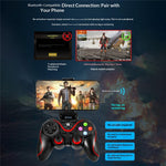 V8 Bluetooth-compatible Wireless Gamepad with Phone Holder for Android / iOS / PC / PS3 / TV Gaming Controller