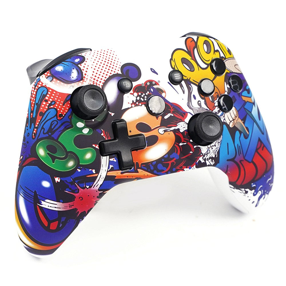 XSX Water Transfer Print 2.4G Wireless Gaming Controller Dual Vibration Motor Gamepad for PC Switch Android
