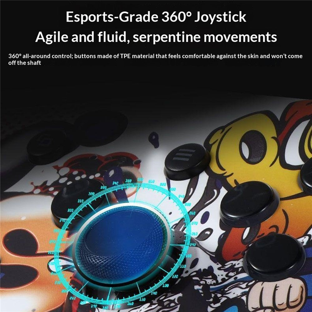 XSX Water Transfer Print 2.4G Wireless Gaming Controller Dual Vibration Motor Gamepad for PC Switch Android