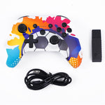 XSX Water Transfer Print 2.4G Wireless Gaming Controller Dual Vibration Motor Gamepad for PC Switch Android