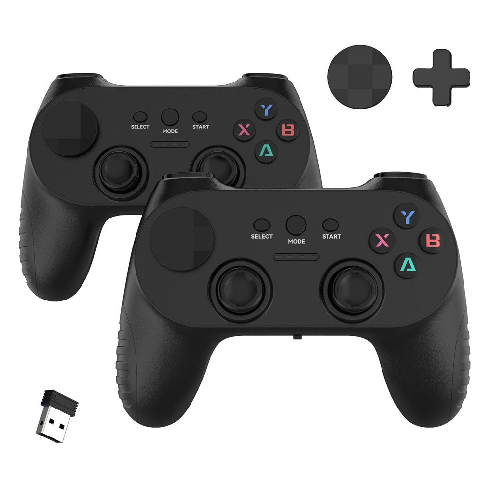 CM-039 Dual Player 2.4G Wireless Controller Gamepad with Interchangeable D-pad for PC Android Smart TV Gaming