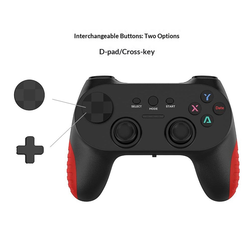 CM-039 Dual Player 2.4G Wireless Controller Gamepad with Interchangeable D-pad for PC Android Smart TV Gaming