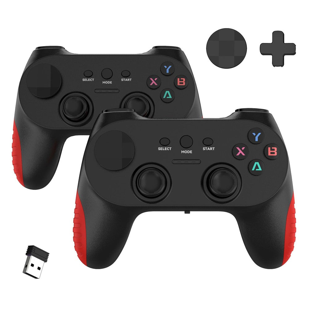CM-039 Dual Player 2.4G Wireless Controller Gamepad with Interchangeable D-pad for PC Android Smart TV Gaming