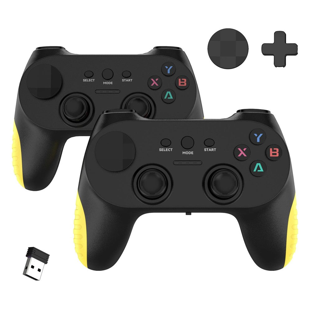 CM-039 Dual Player 2.4G Wireless Controller Gamepad with Interchangeable D-pad for PC Android Smart TV Gaming